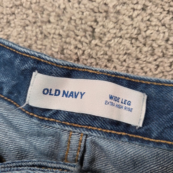 Old Navy Wide Leg Jeans Womens 10 Extra High Rise Baggy Y2K Skater 90s‎ Style - Picture 5 of 14